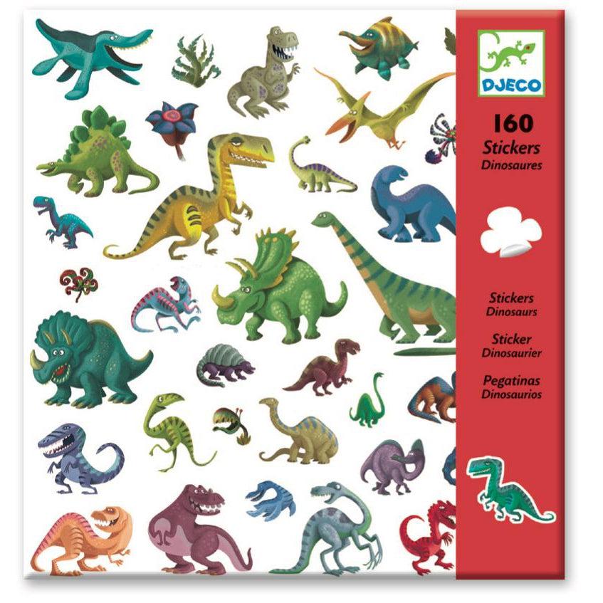 Front view of the packaging for Dinosaur Sticker Sheets.