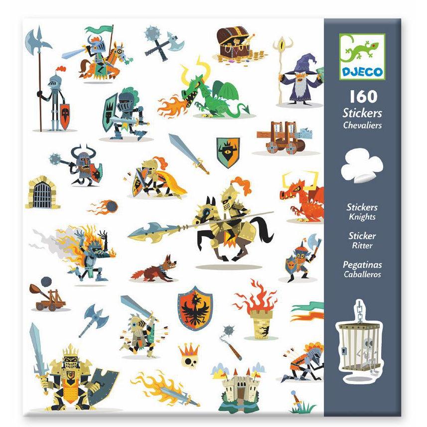 Stickers - Knights (160 Stickers)-Stationery-Djeco-Yellow Springs Toy Company
