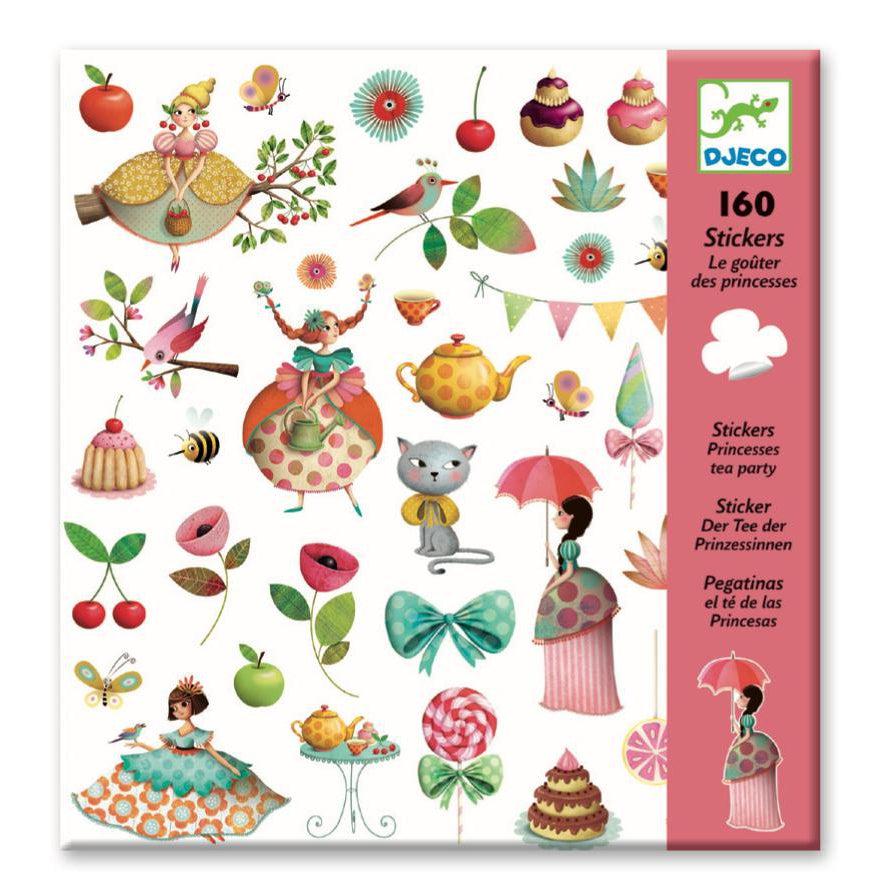 Front view of the packaging for Princess Tea Party Sticker Sheets.