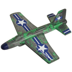 Front view of the green camo Daredevil Flyer assembled.