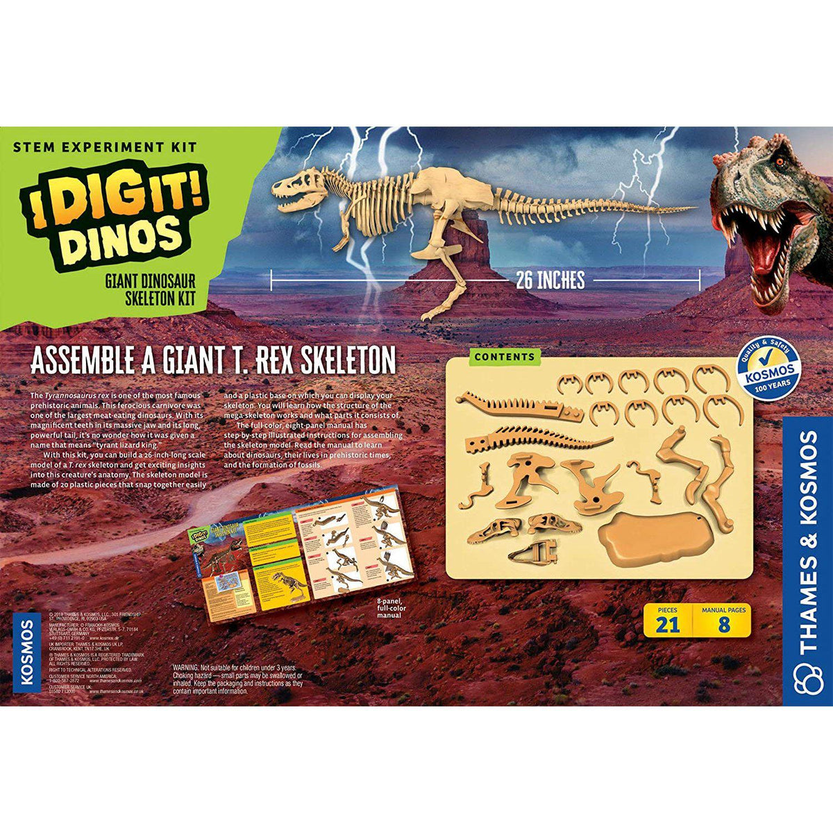 Giant Dinosaur Skeleton Dig-Science &amp; Discovery-Thames &amp; Kosmos-Yellow Springs Toy Company