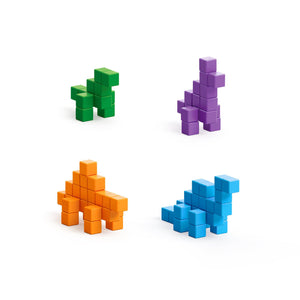 Story Series - Mini Dino - 80 magnetic blocks in 4 colors-Building & Construction-Ukidz-Yellow Springs Toy Company