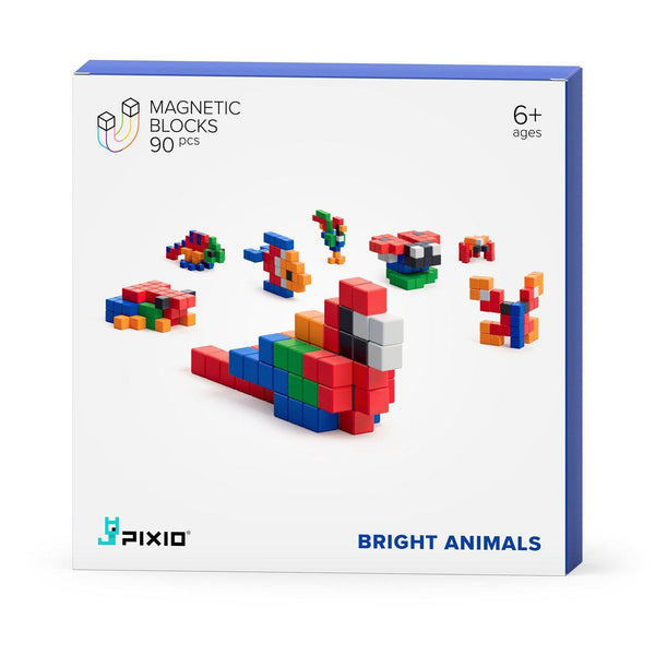 Story Series - Bright Animals - 90 magnetic blocks in 6 colors-Building & Construction-Ukidz-Yellow Springs Toy Company