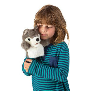 Little Wolf - Little Hand Puppet-Puppets-Folkmanis-Yellow Springs Toy Company